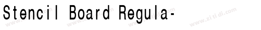 Stencil Board Regula字体转换